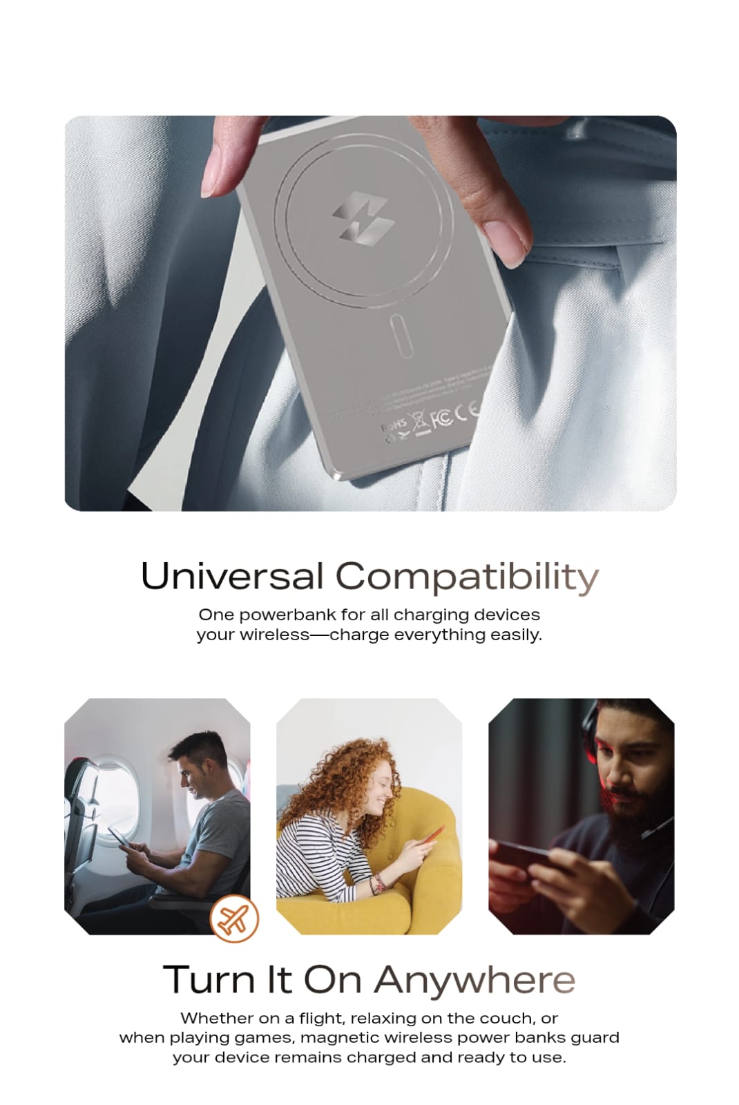 Infinix MagPower XP06 Magnetic Wireless Power Bank – 5000mAh With Free AirPods Pro3