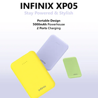 Infinix XP05 5000mAh Power Bank – Fast Charging Portable Charger with Dual USB Output, LED Indicator.