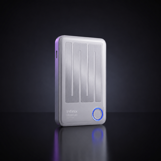 Infinix MagPower Turbo With Cooling fan Magnetic Wireless Power Bank 5000mAh 20W Fast Charging